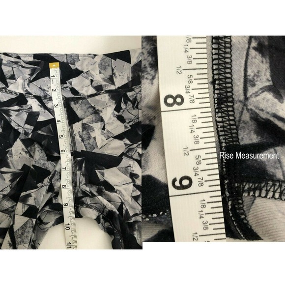 C9 Champion Size Large 10-12 High Waist Black White Geometric Leggings - Picture 5 of 12